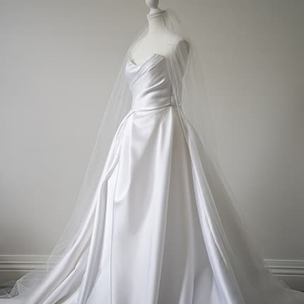 Bridal dress on elegant mannequin